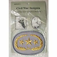 INSIGNIA CIVIL WAR CONFEDERATE GENERAL OFFICER PATCH