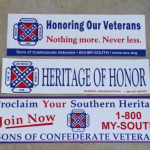 Sons of Confederate Veterans Bumper Stickers