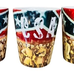 CSA "Famous Generals" Ceramic Shot Glass 2oz