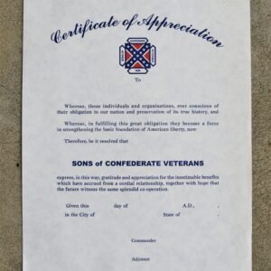 Certificate of Appreciation
