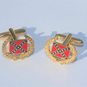 Battle Flag in Wreath Cufflinks