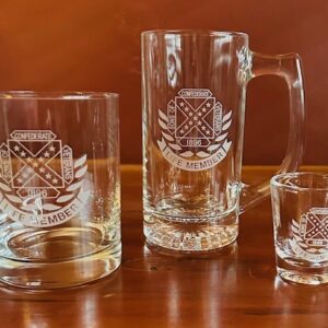 Life Member Etched Glassware