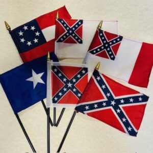 4" x 6" Miniature Confederate Stick Flag