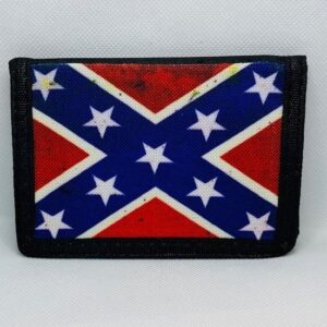 Rustic Battle Flag Velcro Wallet